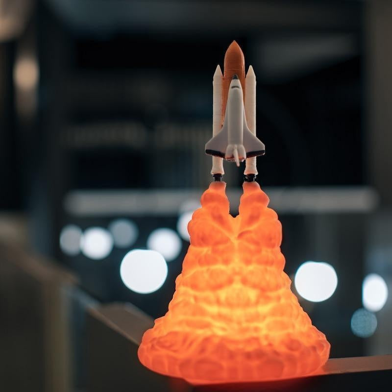 3D Rocket Space Shuttle Night Lamp - PeekWise