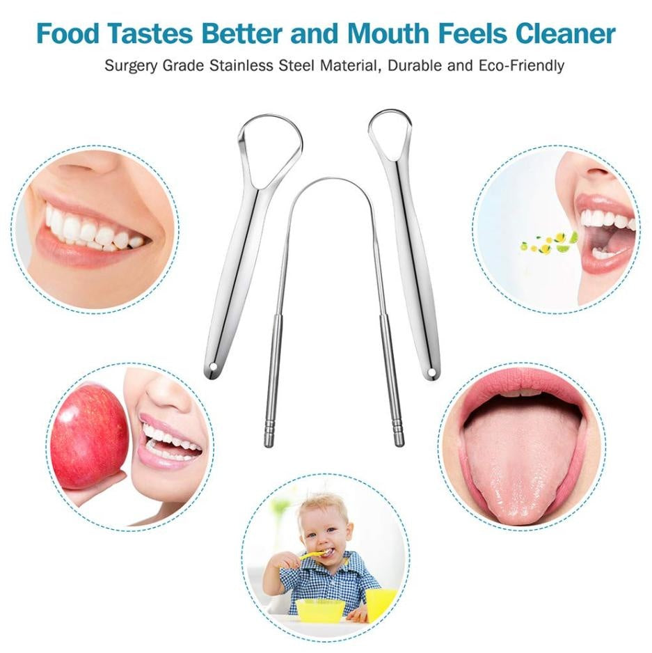 Pcs Stainless Steel Tongue Cleaners PeekWise