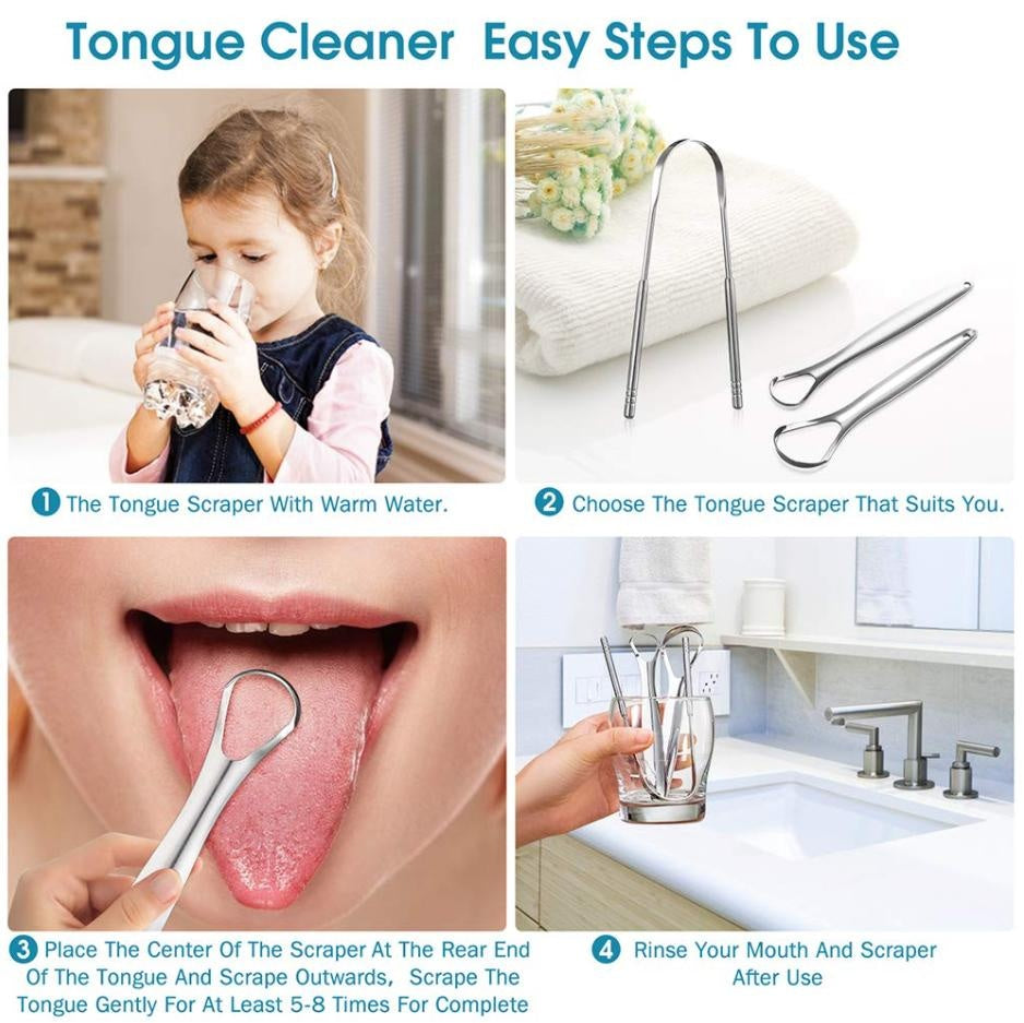 Pcs Stainless Steel Tongue Cleaners PeekWise