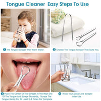 Thumbnail for Pcs Stainless Steel Tongue Cleaners PeekWise