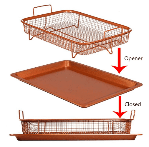 Copper Air Frying Baking Pan PeekWise