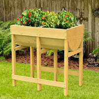Thumbnail for Raised Wooden Planter with Liner