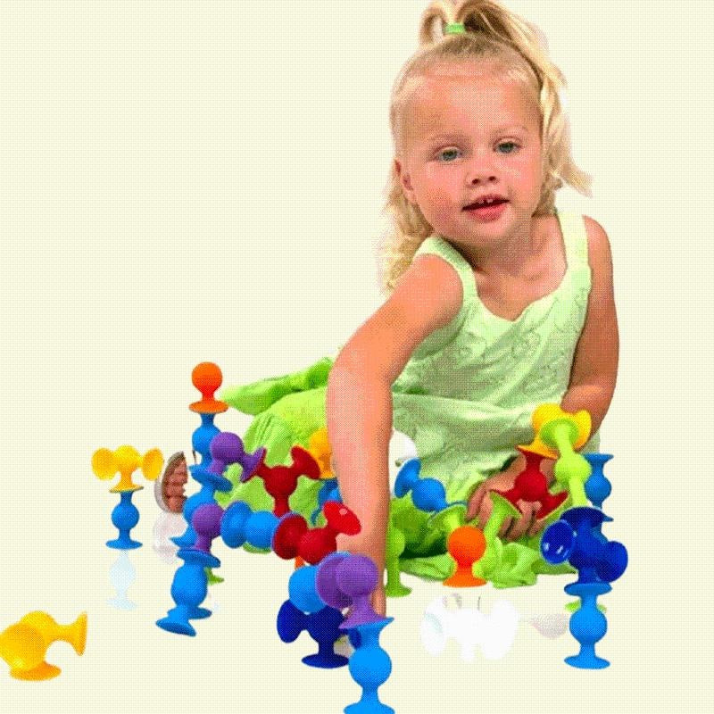 Funny Silicone Block Model Building