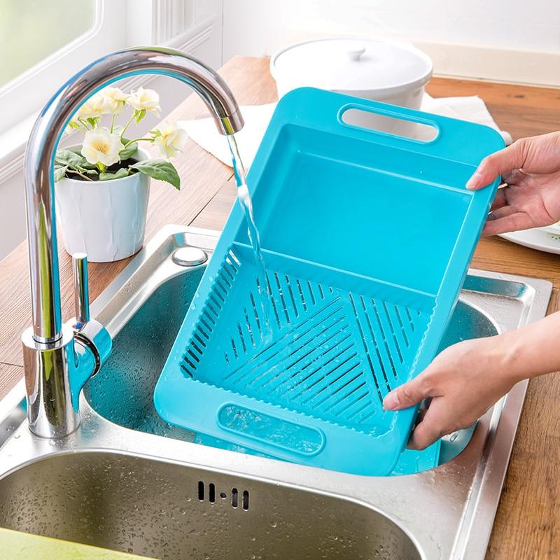 Cutting & Draining Multi-Function Chopping Board