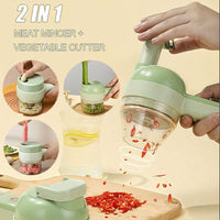 Thumbnail for 4 In 1 Handheld Electric Vegetable Cutter Set