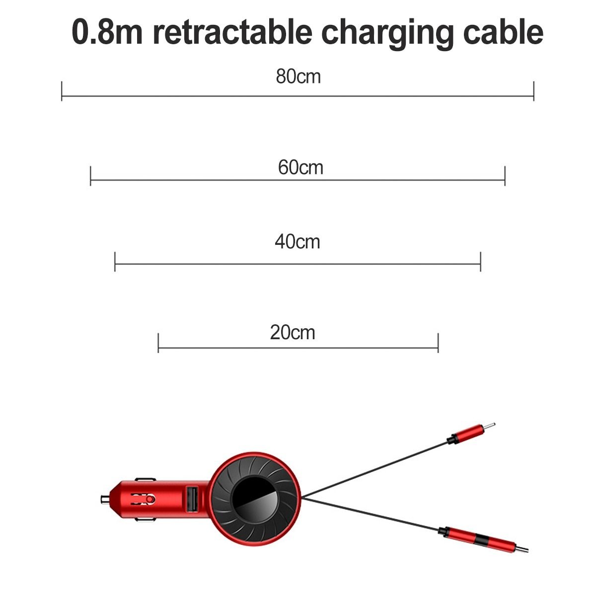 4 in 1 Retractable Car Charger