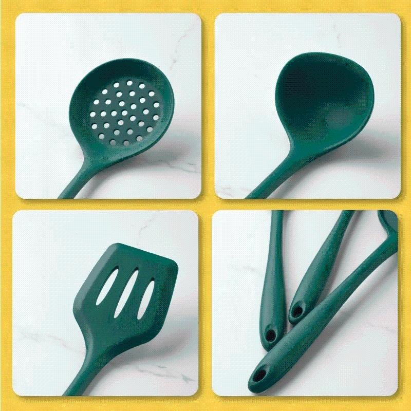 Green Silicone Utensil Set PeekWise