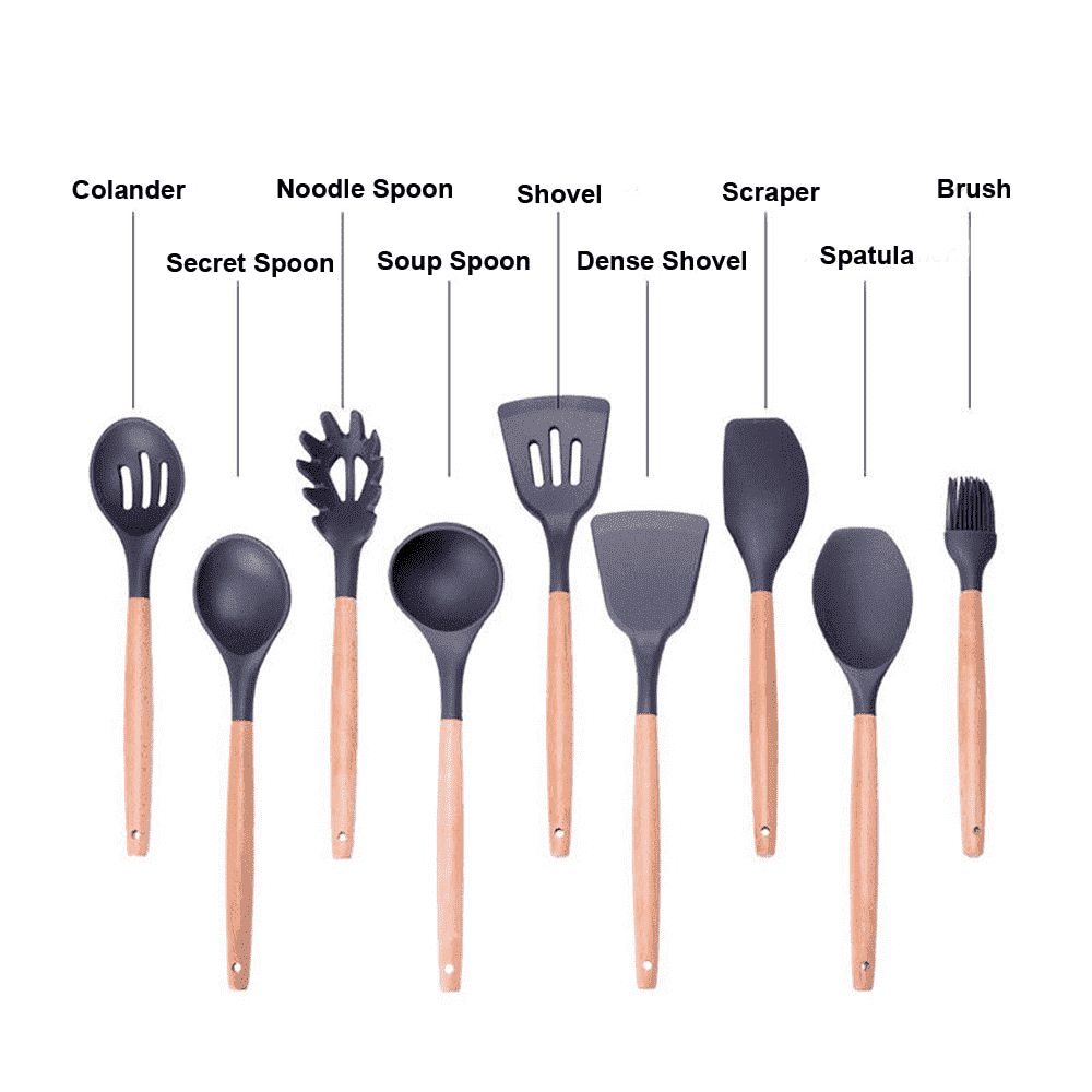 Pcs Silicone Kitchen Utensils Set PeekWise