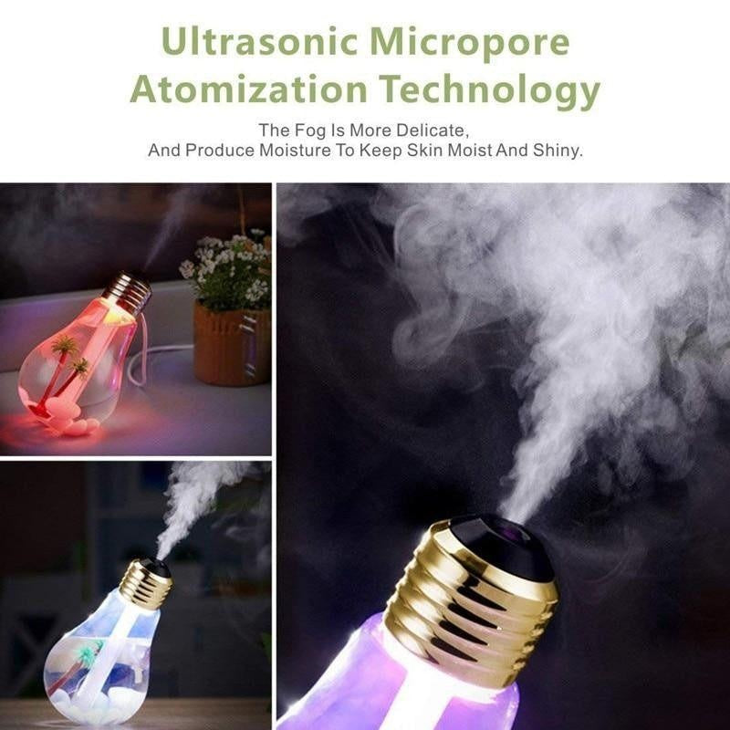 Ultrasonic LED Bulb Air Humidifier - PeekWise