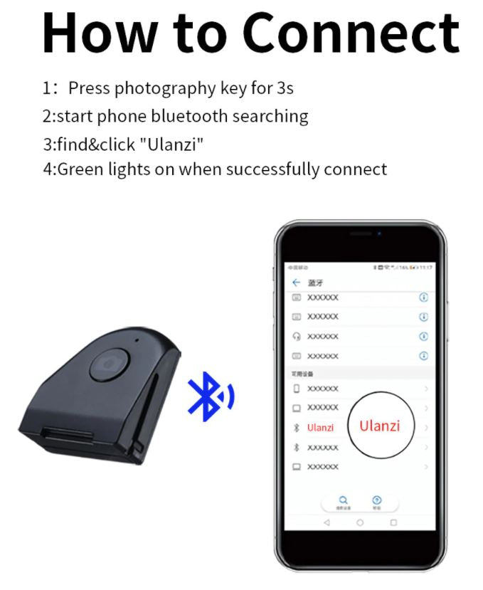 Bluetooth Phone Shutter Grip