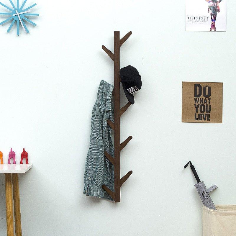 Bamboo Wall Mounted Coat Hanger PeekWise