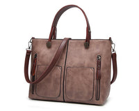 Thumbnail for Cera - Double Front Pocket Vintage Tote Handbag
