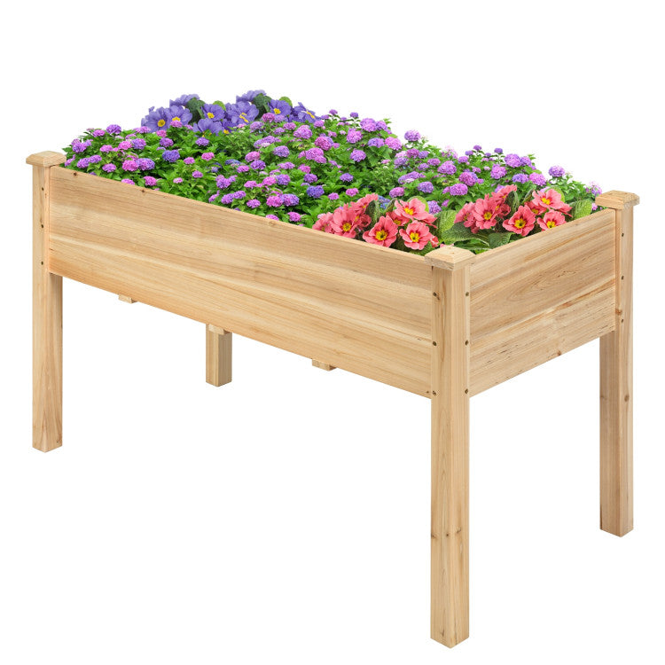 Wooden Raised Elevated Grow Planter