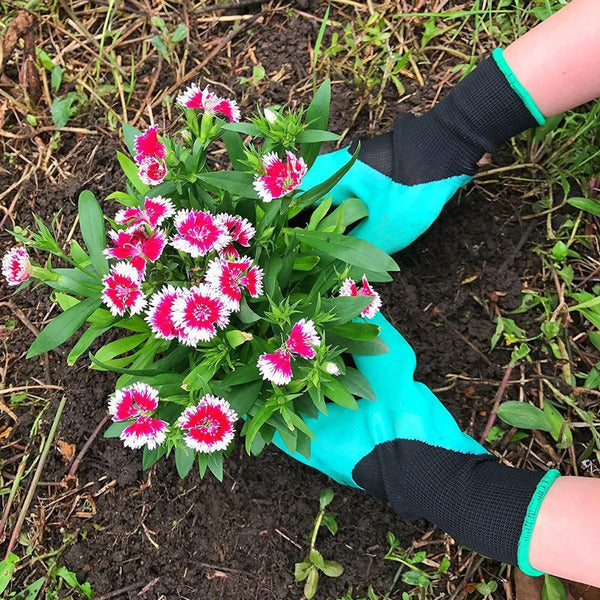 Garden gloves with claw Rubber