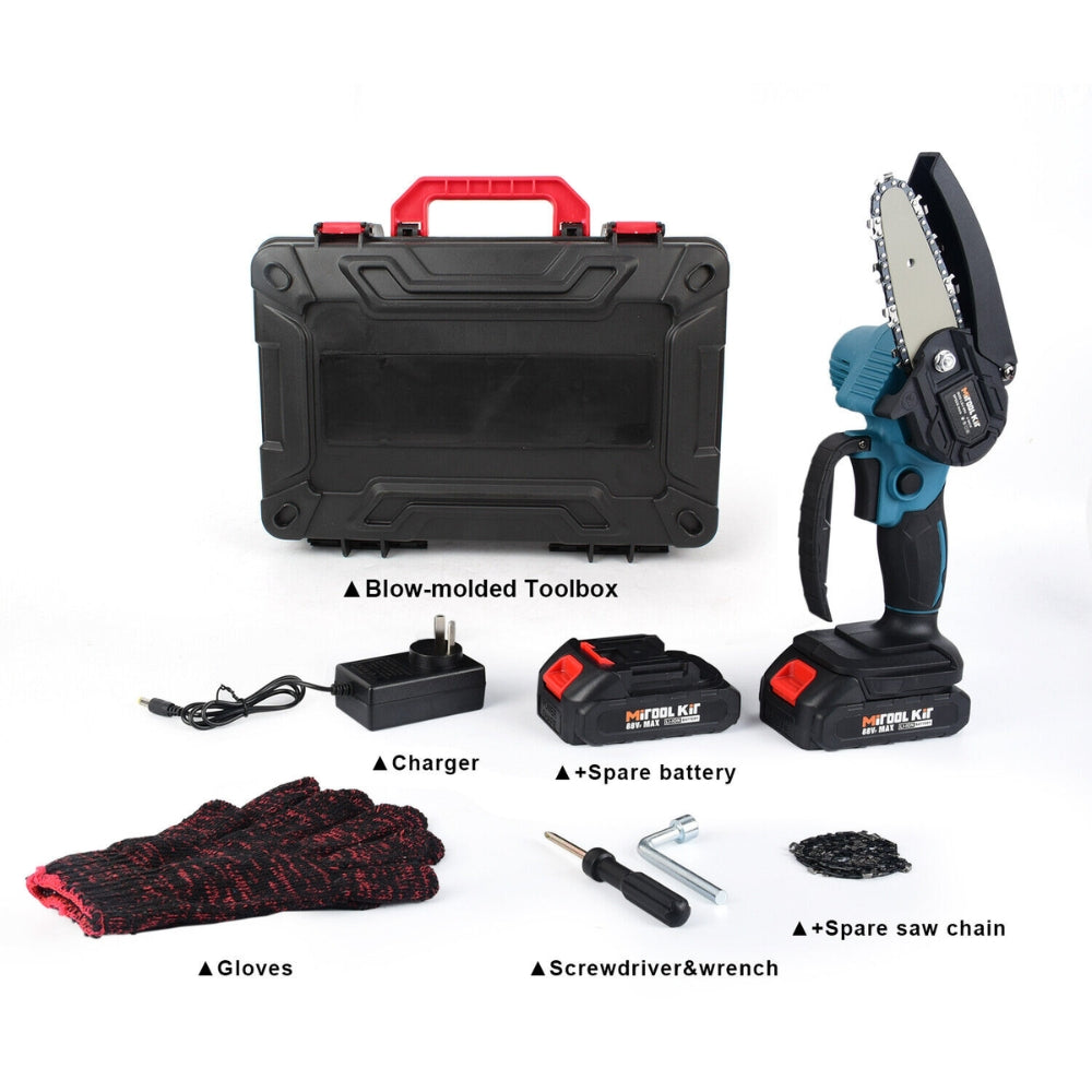 4" Wireless Mini Electric Chainsaw w/ Battery Charger