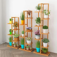 Thumbnail for Bamboo Flower Rack Wood Plant Stand