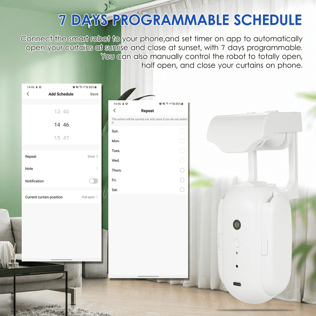 Automatic Curtain Opener PeekWise