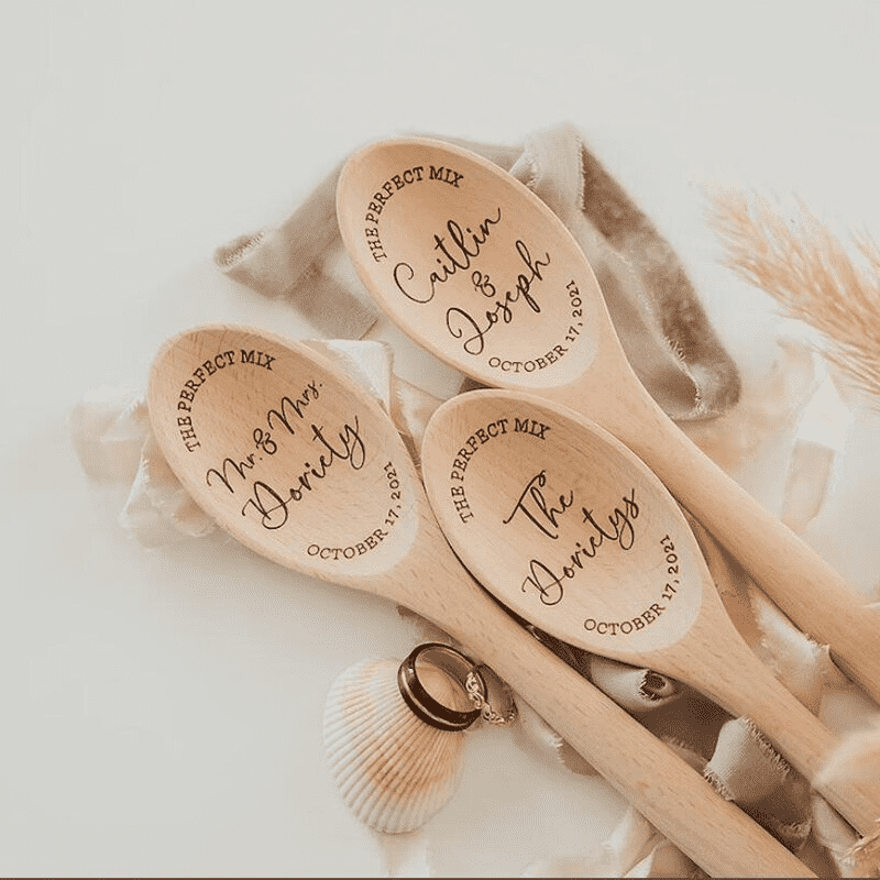 PCS Mr. Mrs. Wedding Spoons PeekWise