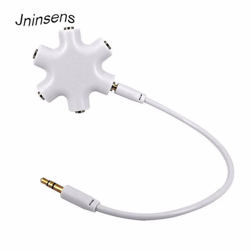 5-Way Multi Headphone Audio Splitter