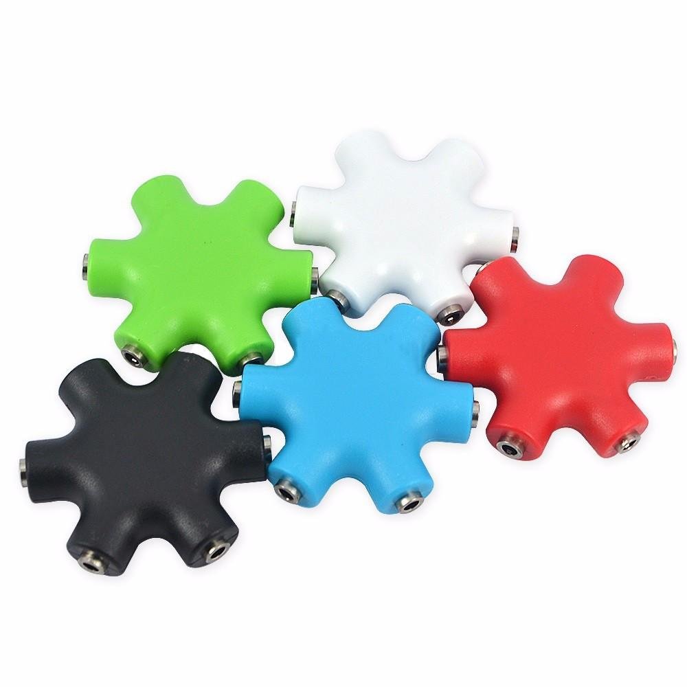 5-Way Multi Headphone Audio Splitter