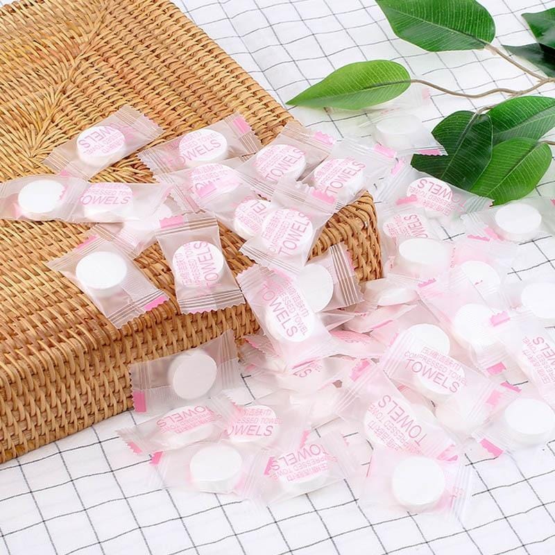 Compressed Expanding Face Towel Tablets PeekWise