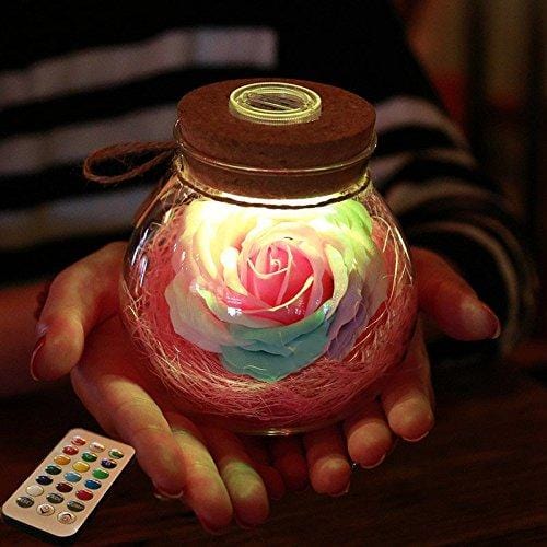Forever Flower® LED Rose Bottle Lamp PeekWise