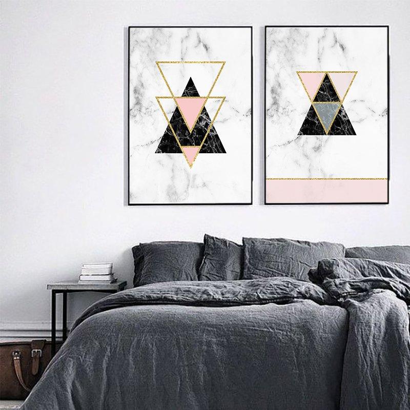 Geometric Marble Pattern Wall Poster PeekWise
