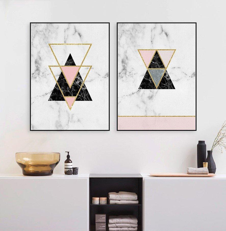 Geometric Marble Pattern Wall Poster PeekWise