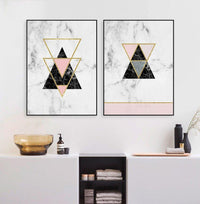 Thumbnail for Geometric Marble Pattern Wall Poster PeekWise