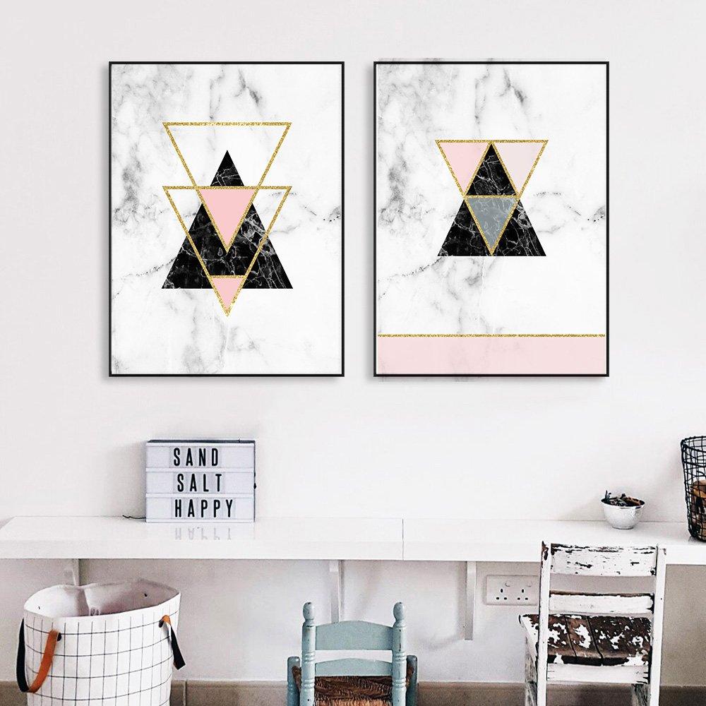 Geometric Marble Pattern Wall Poster PeekWise