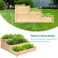 Thumbnail for 3 Tier Elevated Wooden Garden Bed