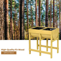 Thumbnail for Raised Wooden Planter with Liner