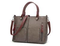 Thumbnail for Cera - Double Front Pocket Vintage Tote Handbag