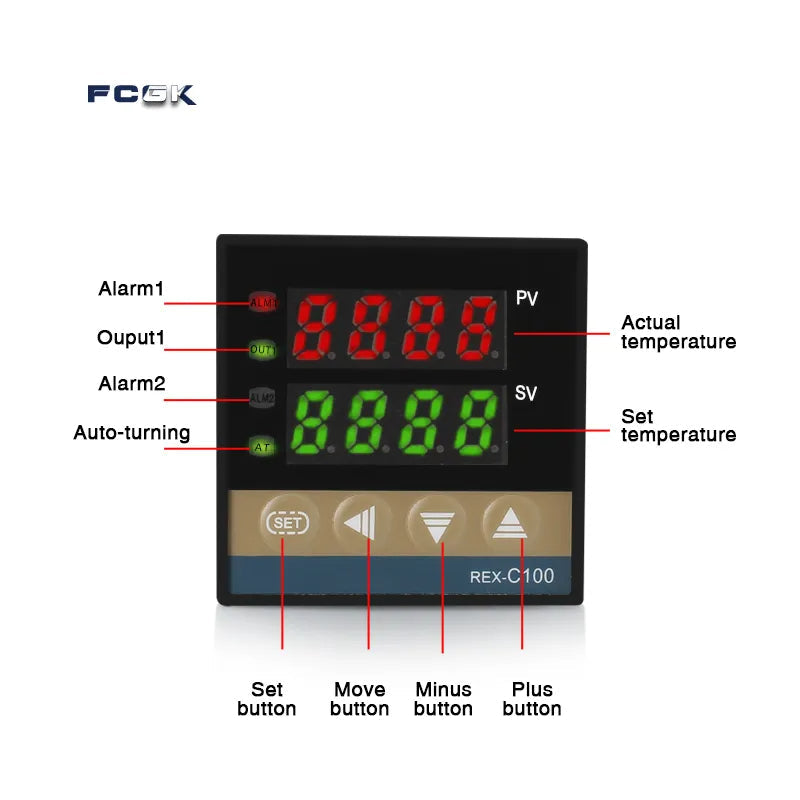 REX-C100 SSR Output Thermostat Digital Timer