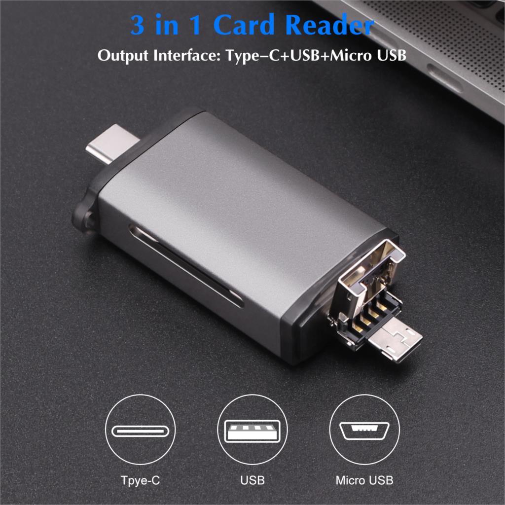 6 in 1 Card & USB Reader