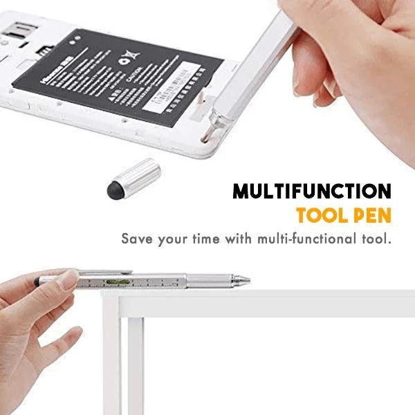 6-in-1 Multi-Function Tool Ballpoint Pen - PeekWise