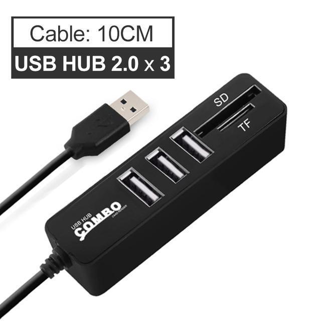 6-Port USB Hub with Card Reader