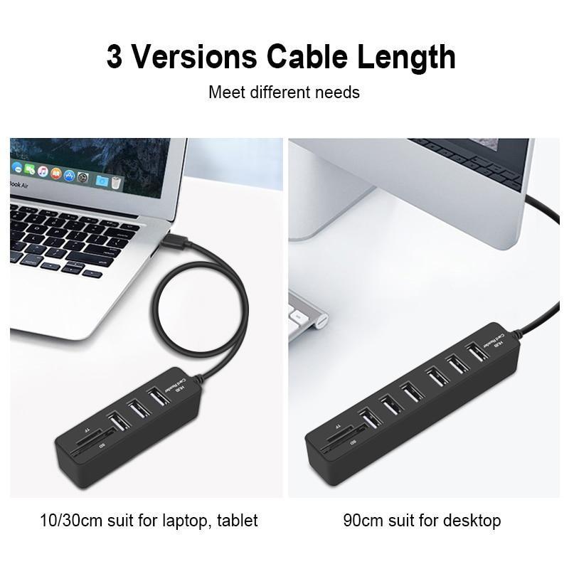 6-Port USB Hub with Card Reader