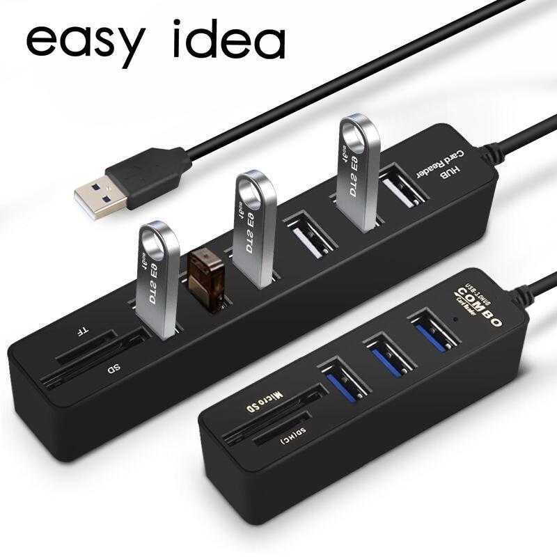 6-Port USB Hub with Card Reader