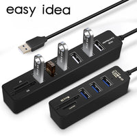Thumbnail for 6-Port USB Hub with Card Reader