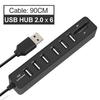 Thumbnail for 6-Port USB Hub with Card Reader