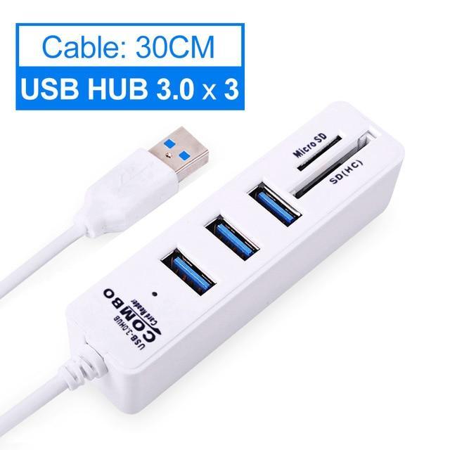 6-Port USB Hub with Card Reader