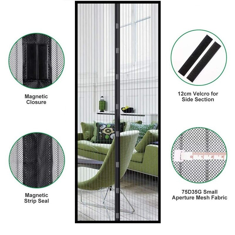Magnetic Mesh Insect Screen Door
