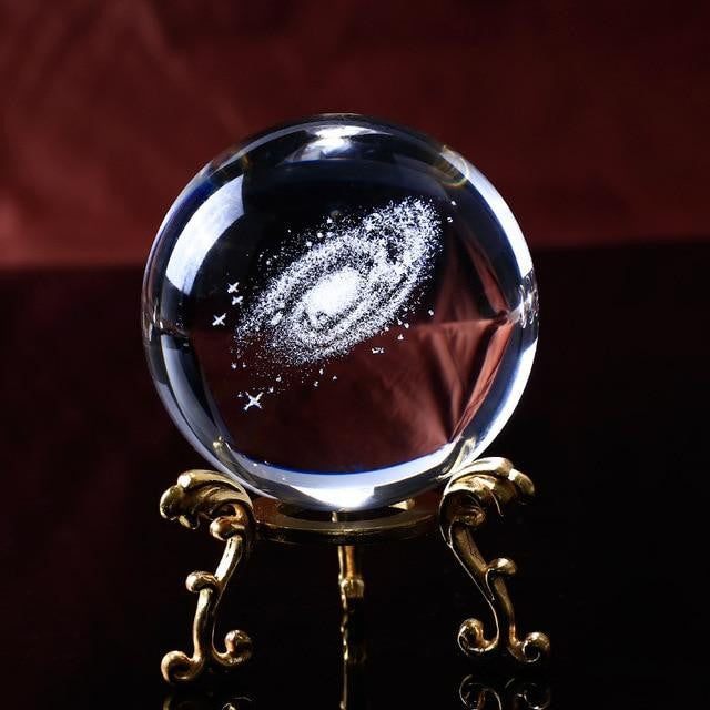 Milky Way Crystal Ball Galaxy Globe - PeekWise