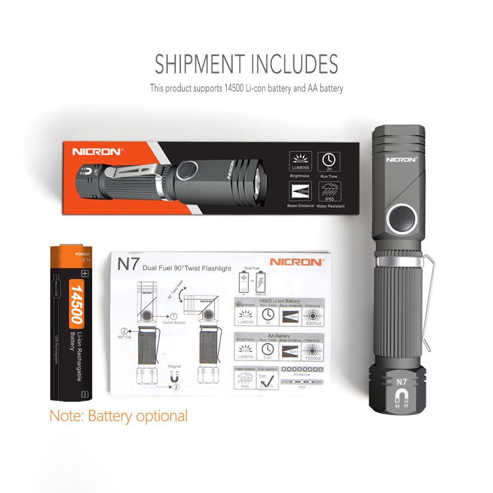 600 Lumens Tactical Flashlight - 90° Rotatable, 4 Light Mode