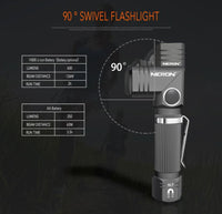 Thumbnail for 600 Lumens Tactical Flashlight - 90° Rotatable, 4 Light Mode