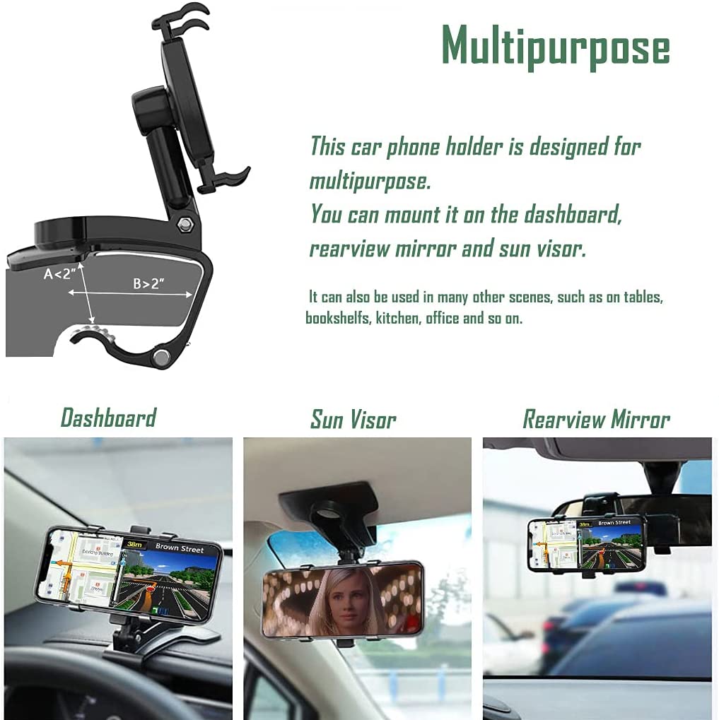 3 in 1 Adjustable Car Phone Holder