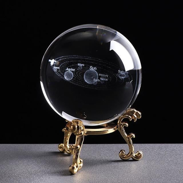 3D Engraved Solar System Globe - PeekWise