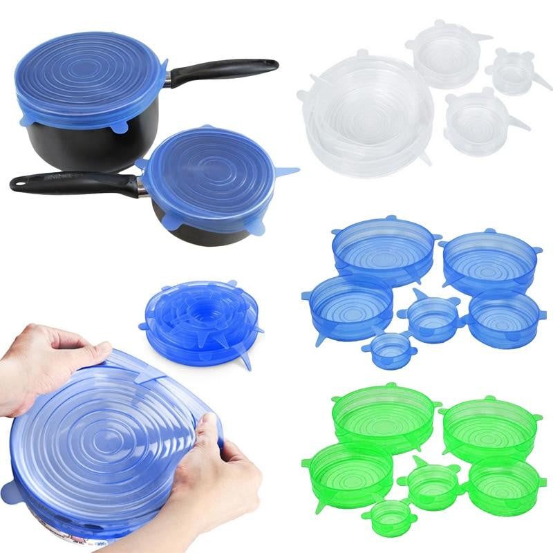 Universal Stretch & Seal Cover Lids (6 Pieces) - PeekWise