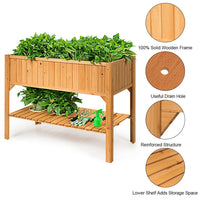 Thumbnail for Wooden Elevated Planter Box Shelf